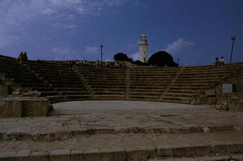 Römisches Odeion, Leuchtturm, Paphos 07/1989